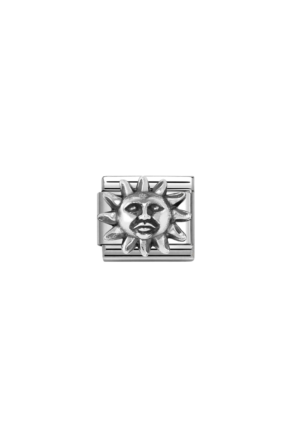 Classic Plates Oxidized 925 Sterling Silver Sun