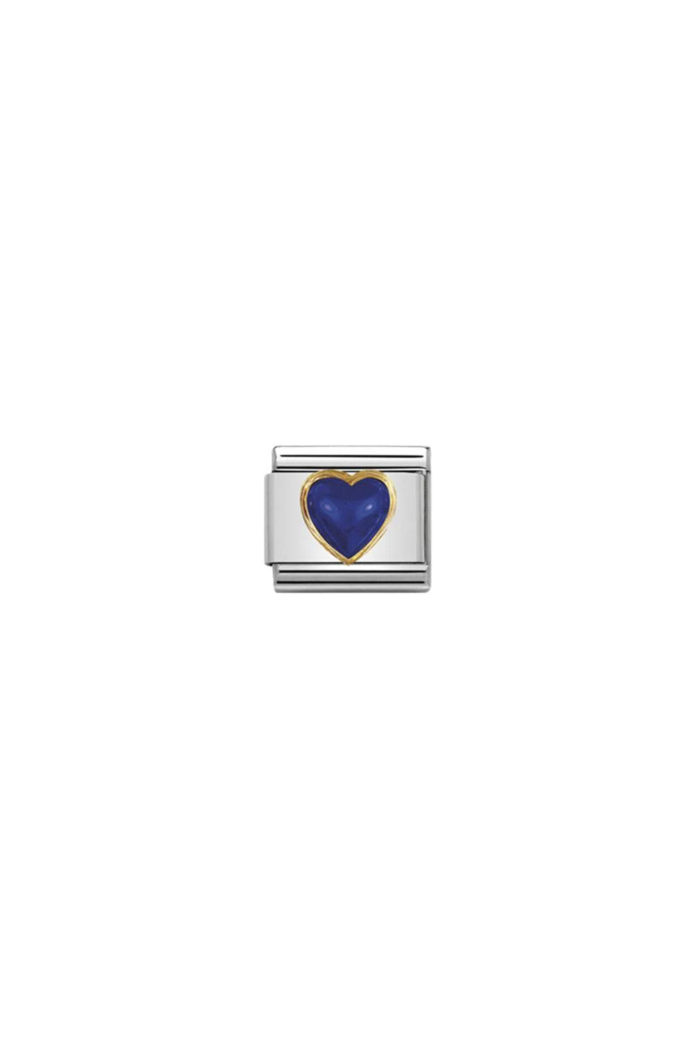 Classic Stones Hearts With 18K Gold Lapis