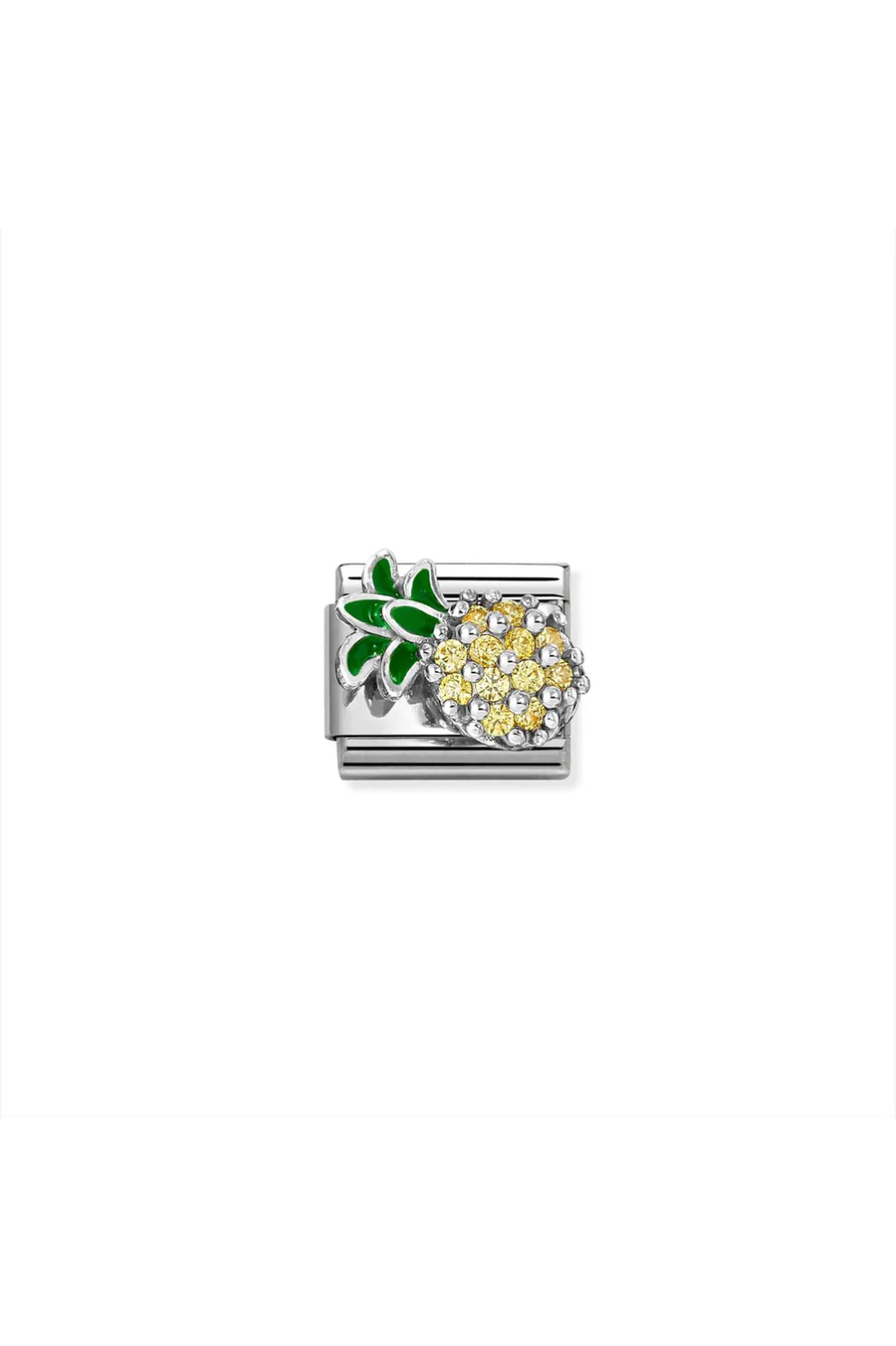 Classic Symbols 925 sterling silver & CZ Yellow Pineapple