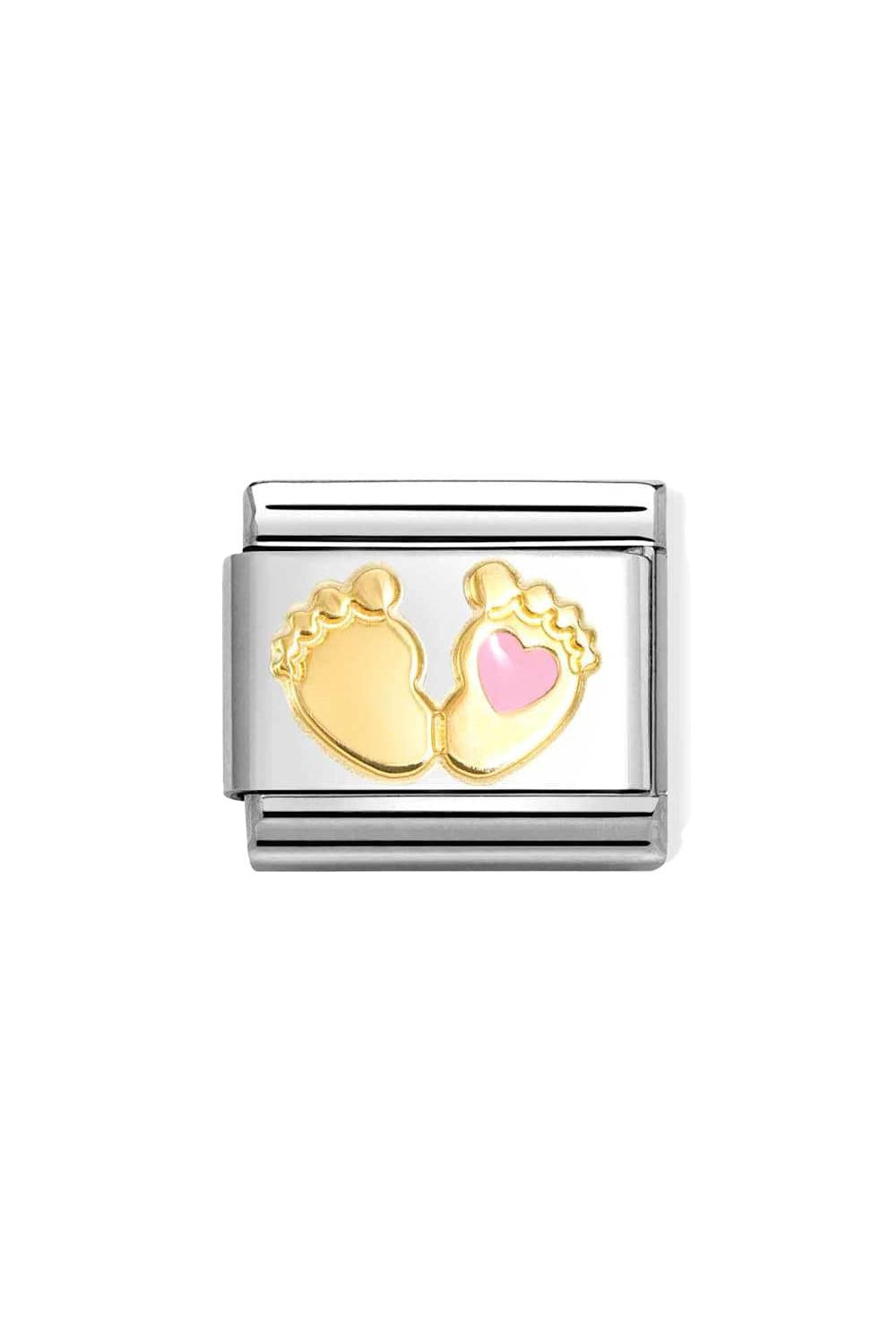Classic Symbols Enamel, 18k Gold Pink Foot