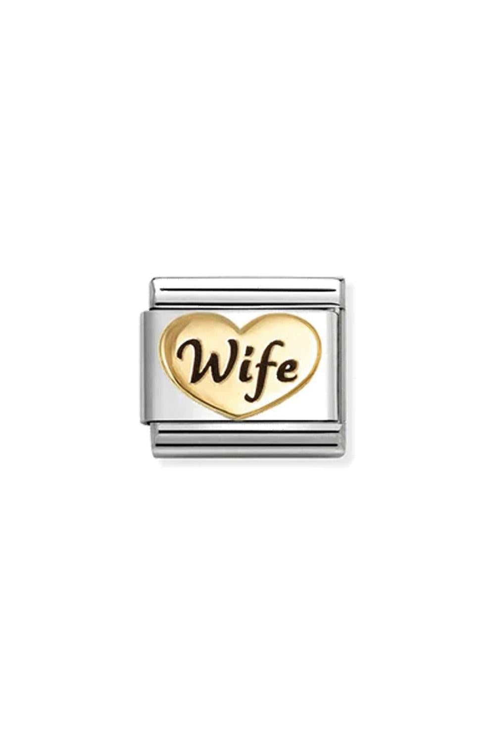Classic symbols 18k Gold & Wife heart