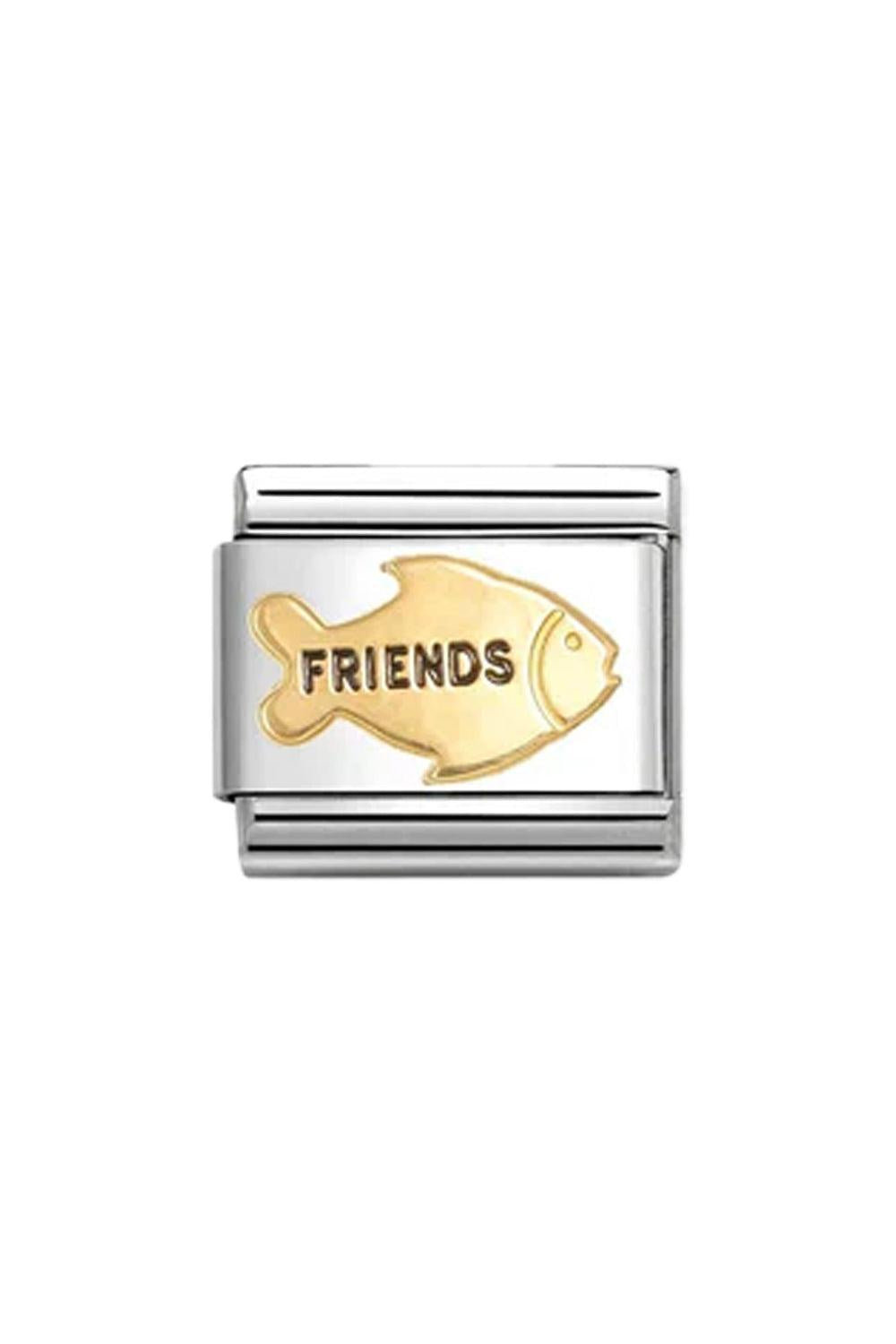 Classic symbols 18k gold Friends Fish