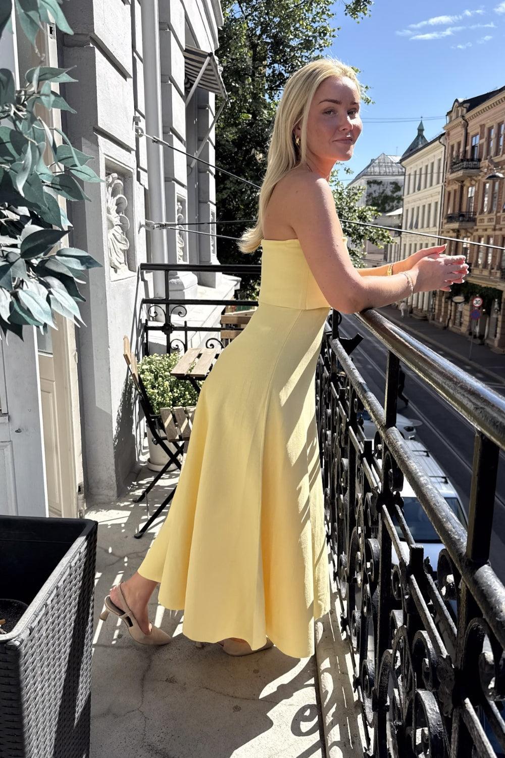Clementina Midi Dress Butter Yellow