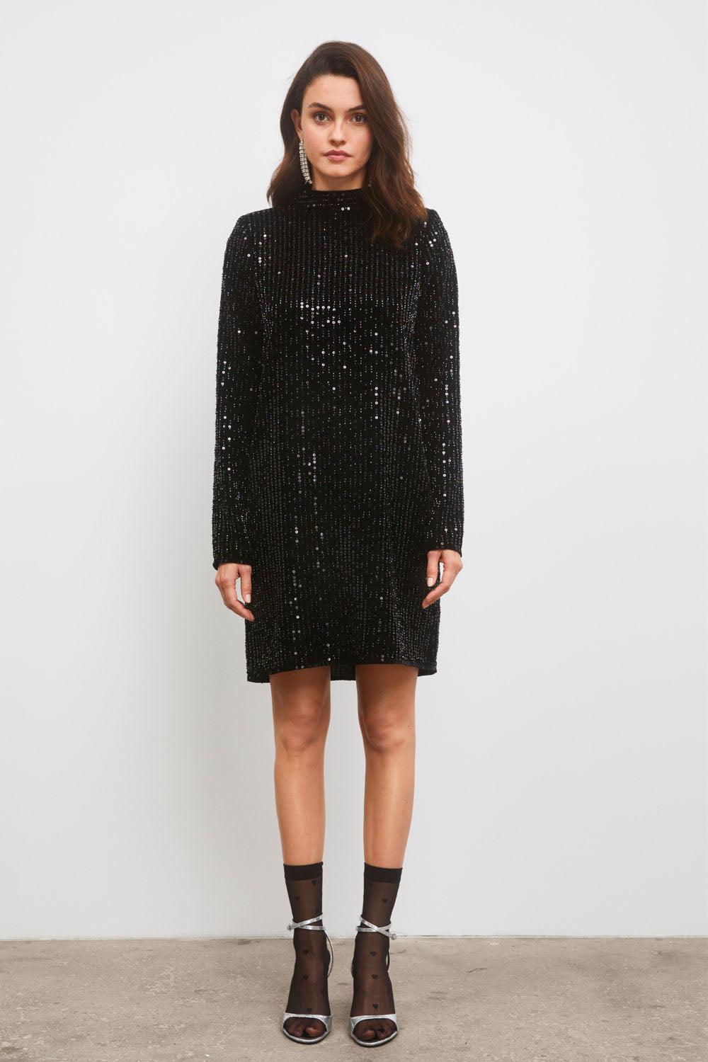 Club Sequin Dress Black