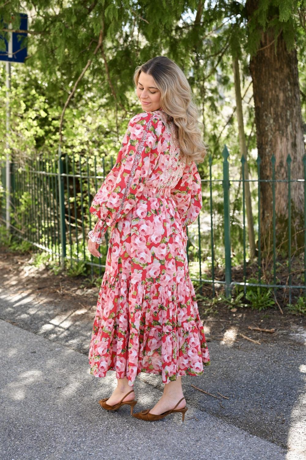 Cotton Slub Midi Dress Romance