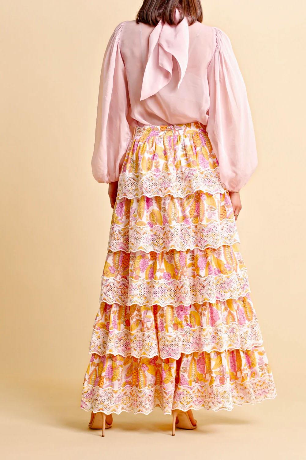 Cotton Slub Skirt Grapes