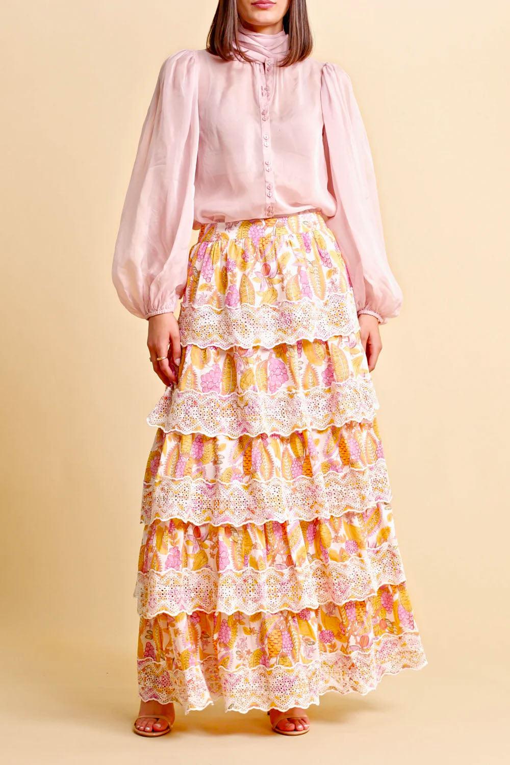 Cotton Slub Skirt Grapes
