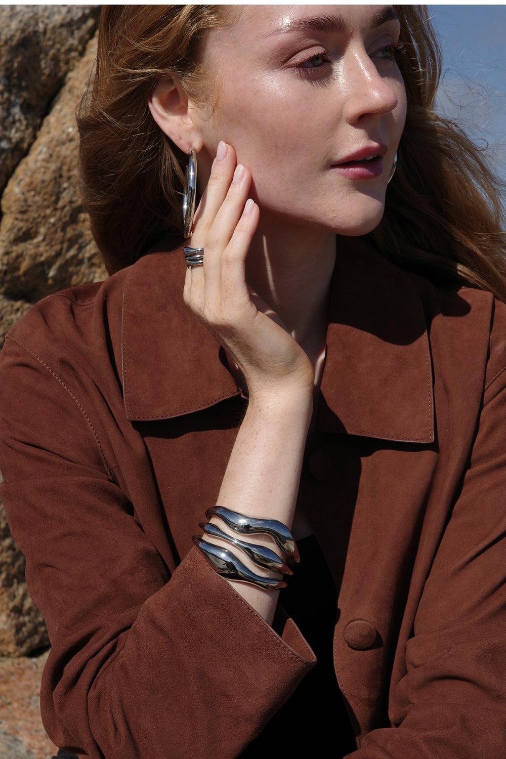 Cuff Big Waves Steel