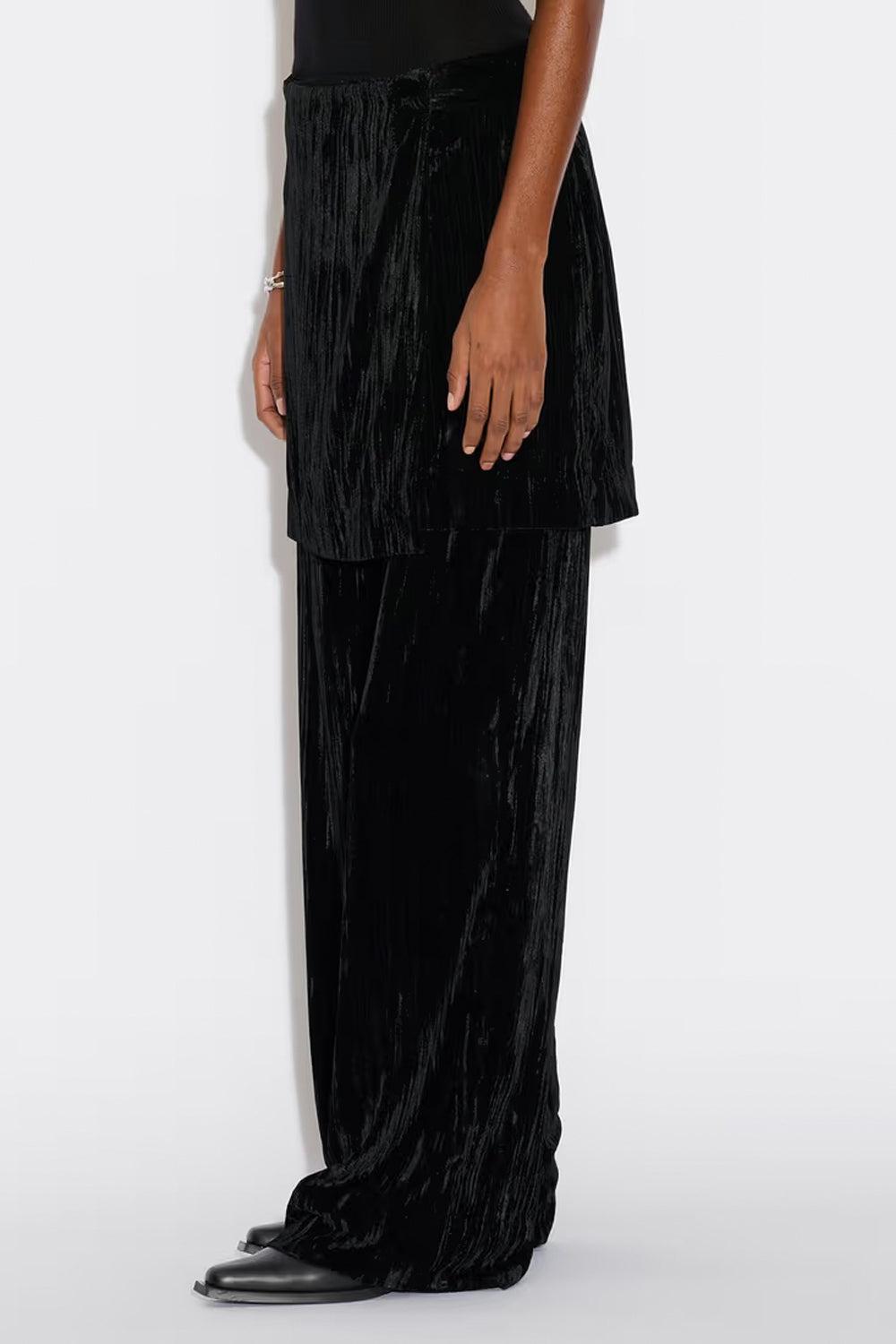 Cygnet Velvet Skirt Black