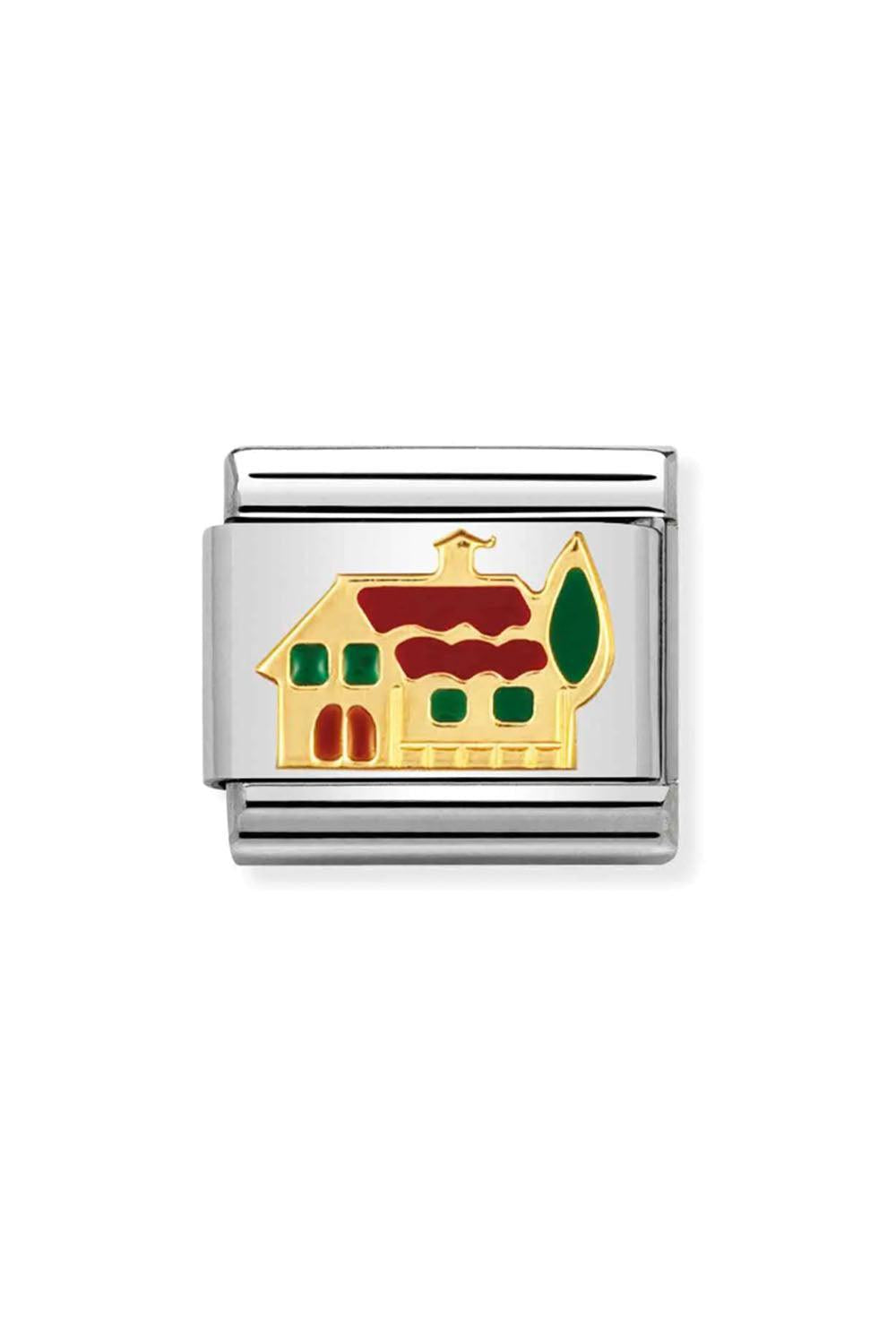 Daily life 18k Gold & enamel House