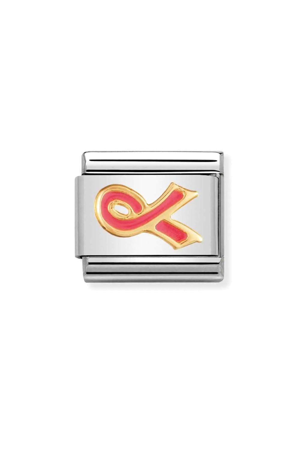 Daily life 18k Gold & enamel Pink ribbon