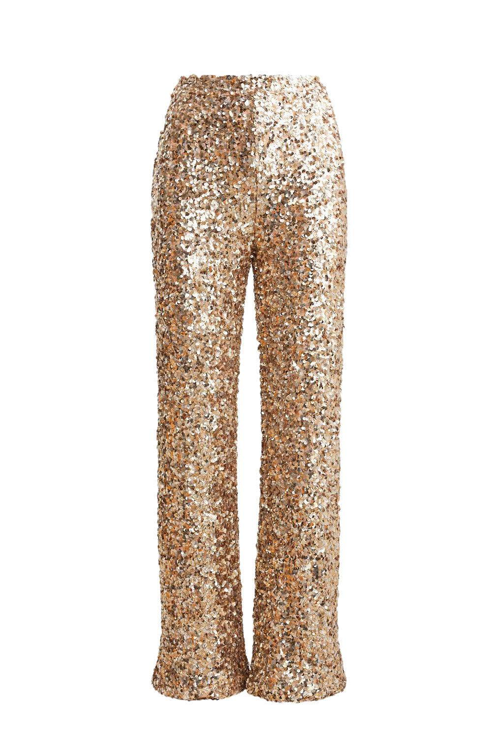 Dali Sequin Trouser Champagne
