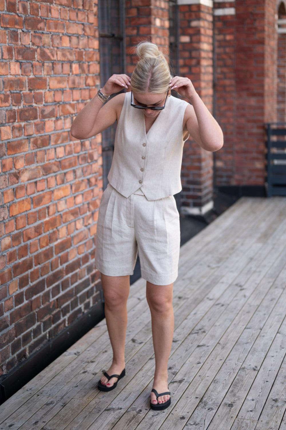 Daria Shorts Light Sand Melange