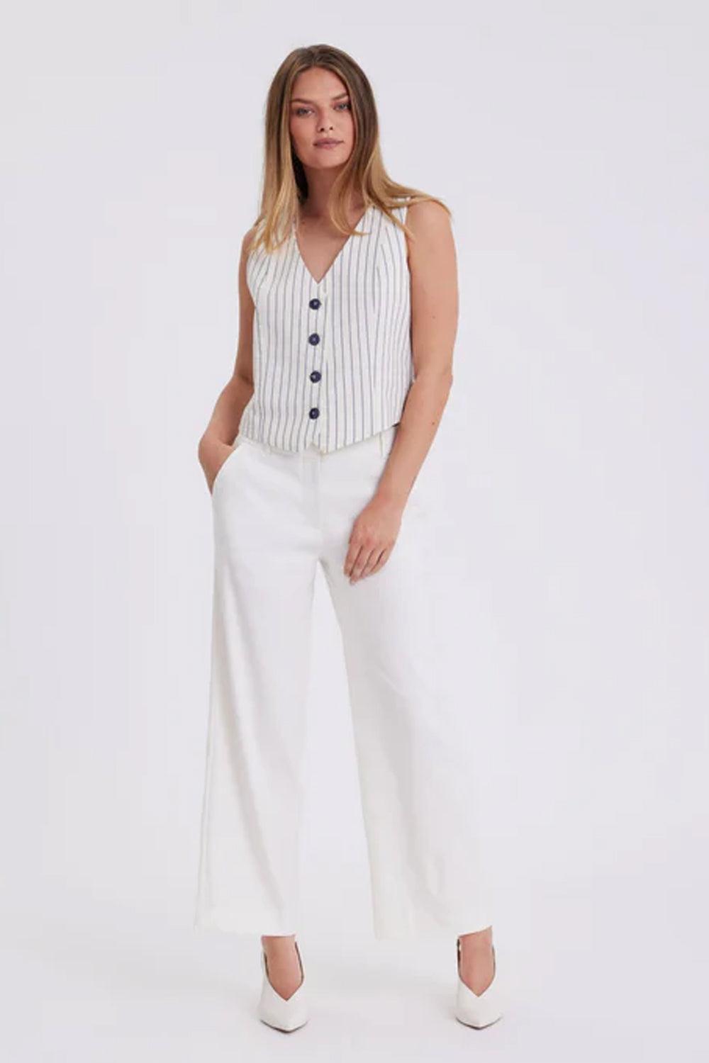 DenaFV 769 Long Cream White Linen