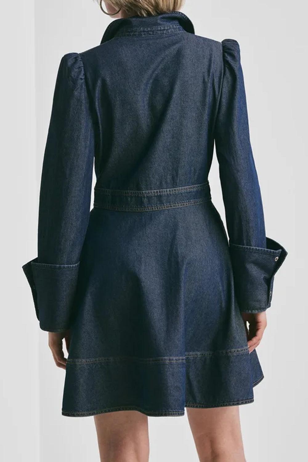 Denim Mini Dress Dark Blue