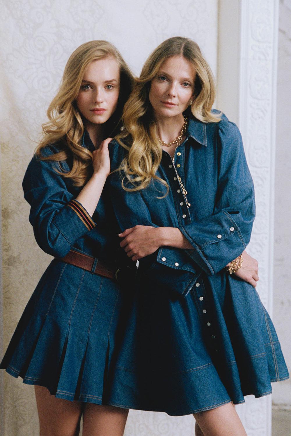 Denim Mini Dress French Blue