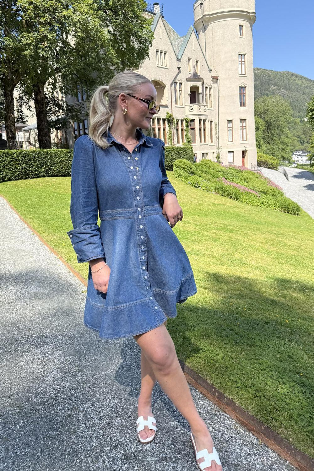 Denim Mini Dress French Blue