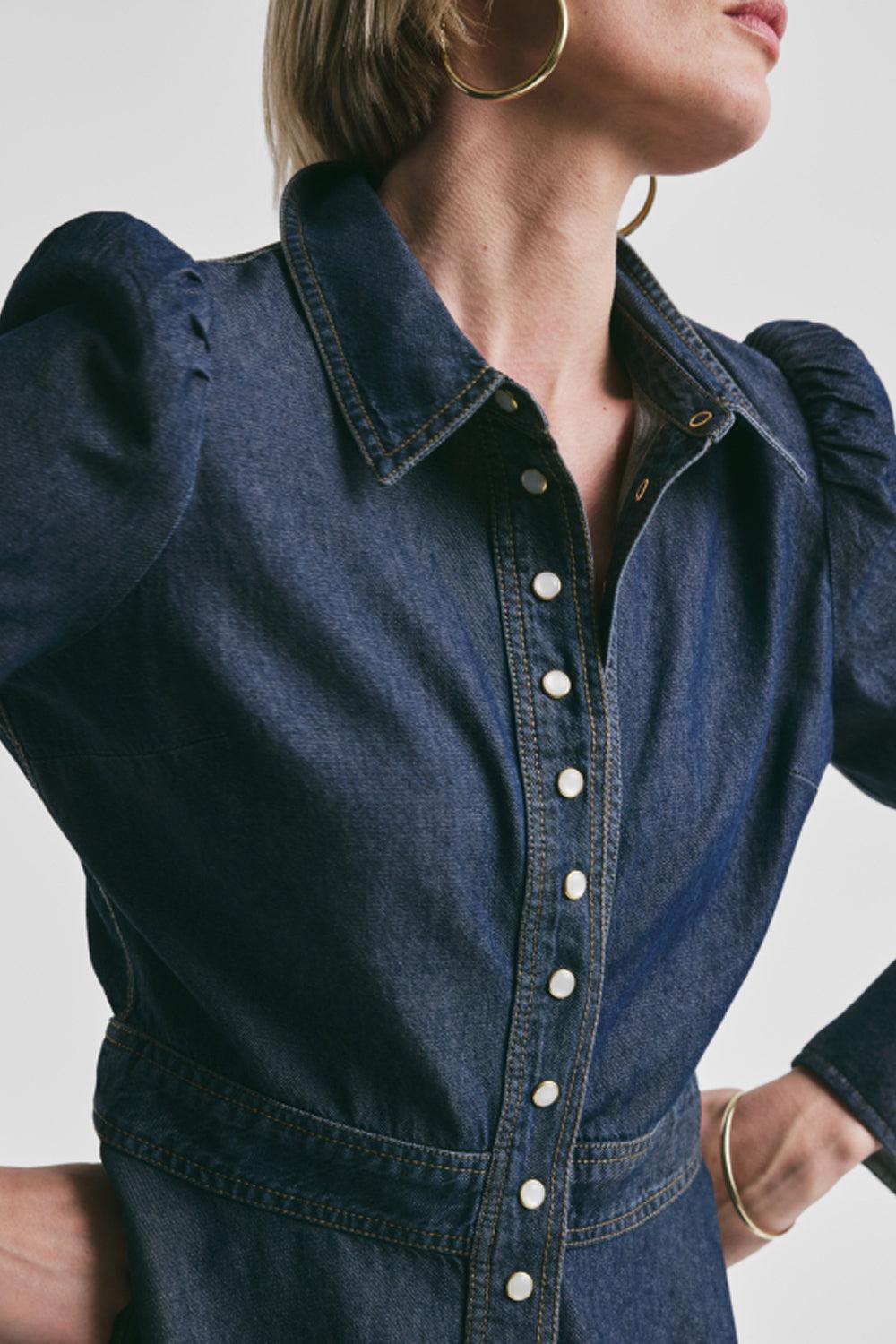 Denim Mini Dress French Blue