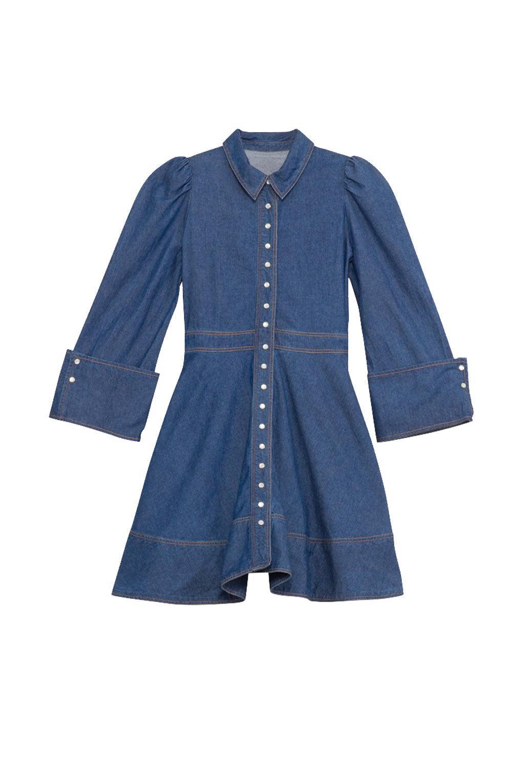 Denim Mini Dress French Blue