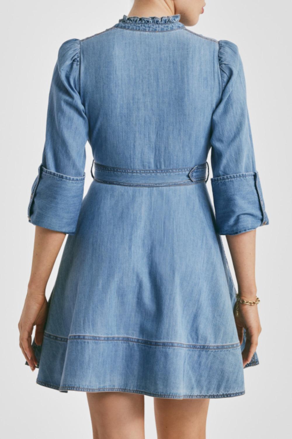 Denim Mini Dress Light Blue