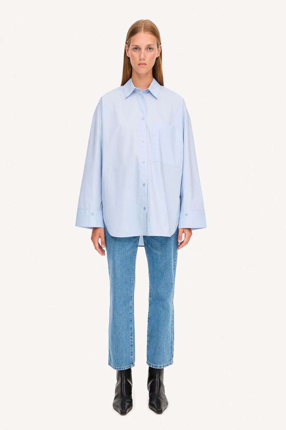Derris Organic Cotton Shirt Periwinkle blue