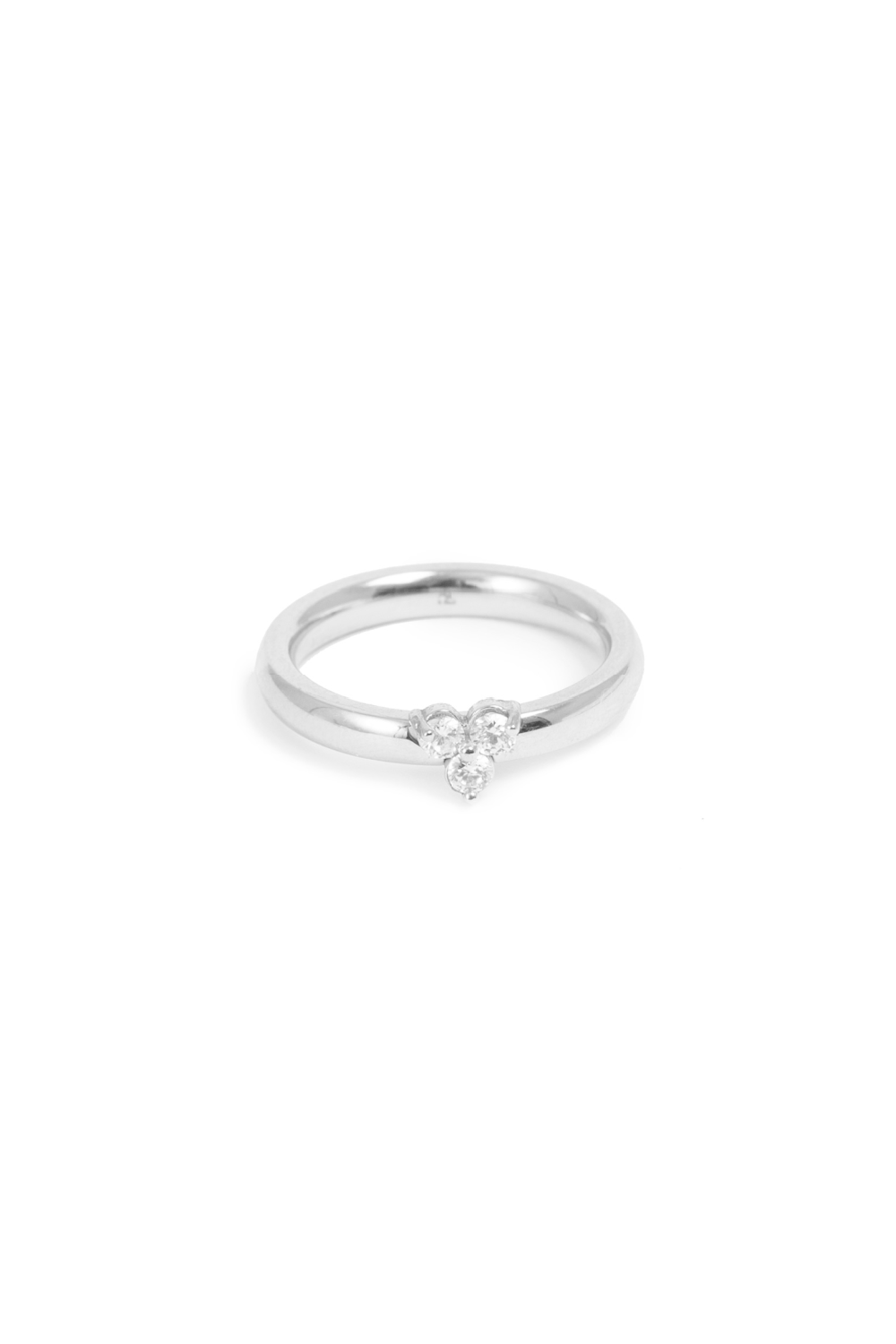 Diamond Clover Ring Silver