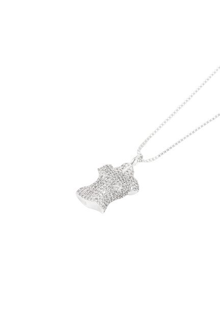 Diamond Figure Necklace Silver