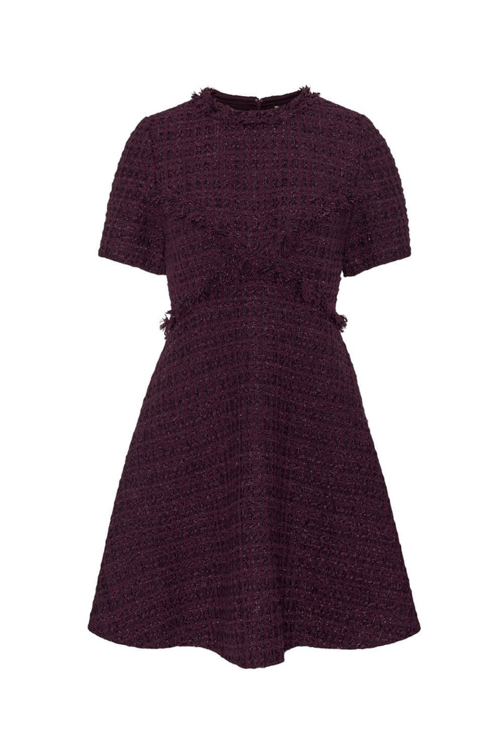 Dottie Mini Dress Burgundy