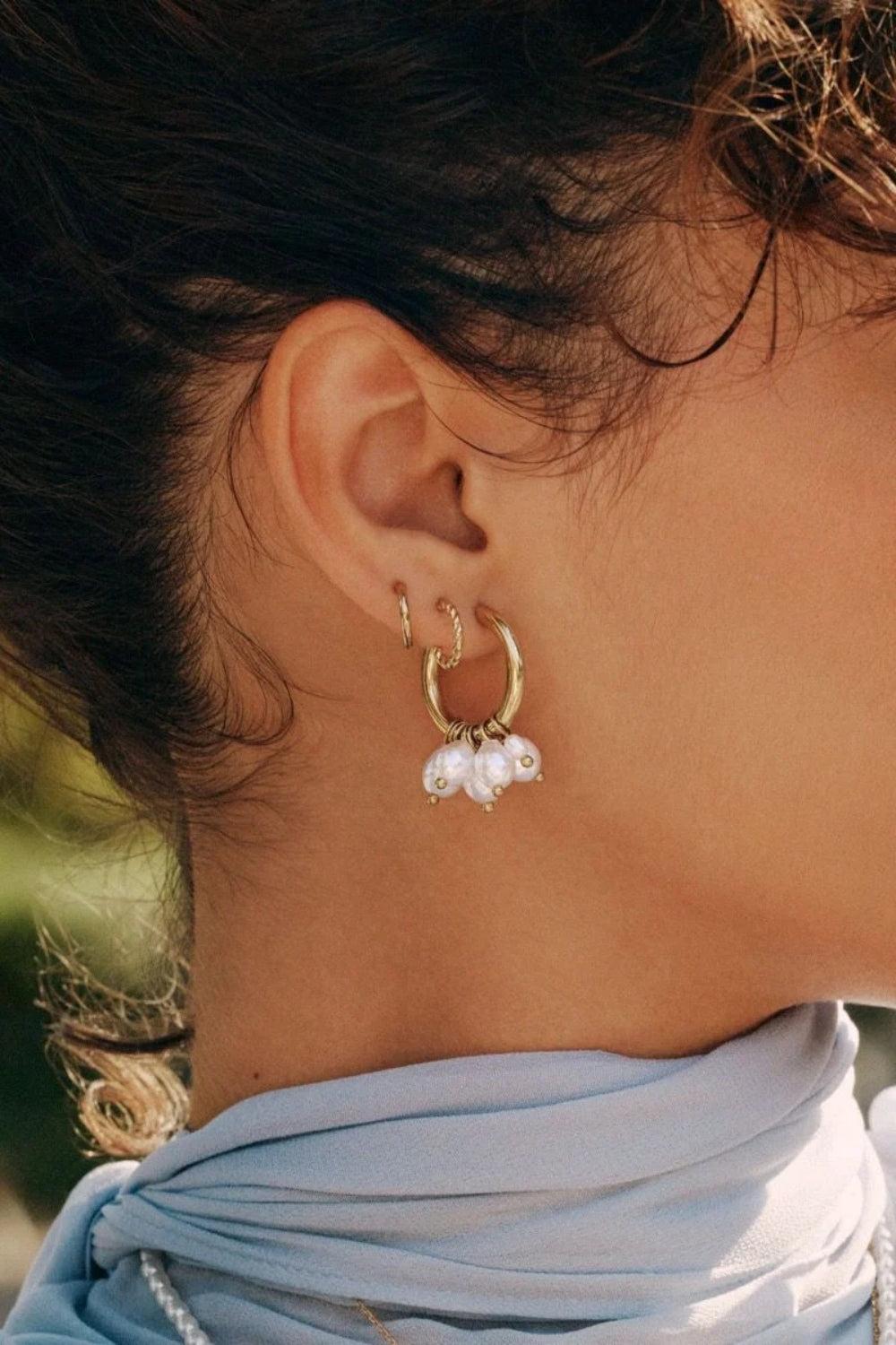 Dou Pair Creoles Gold