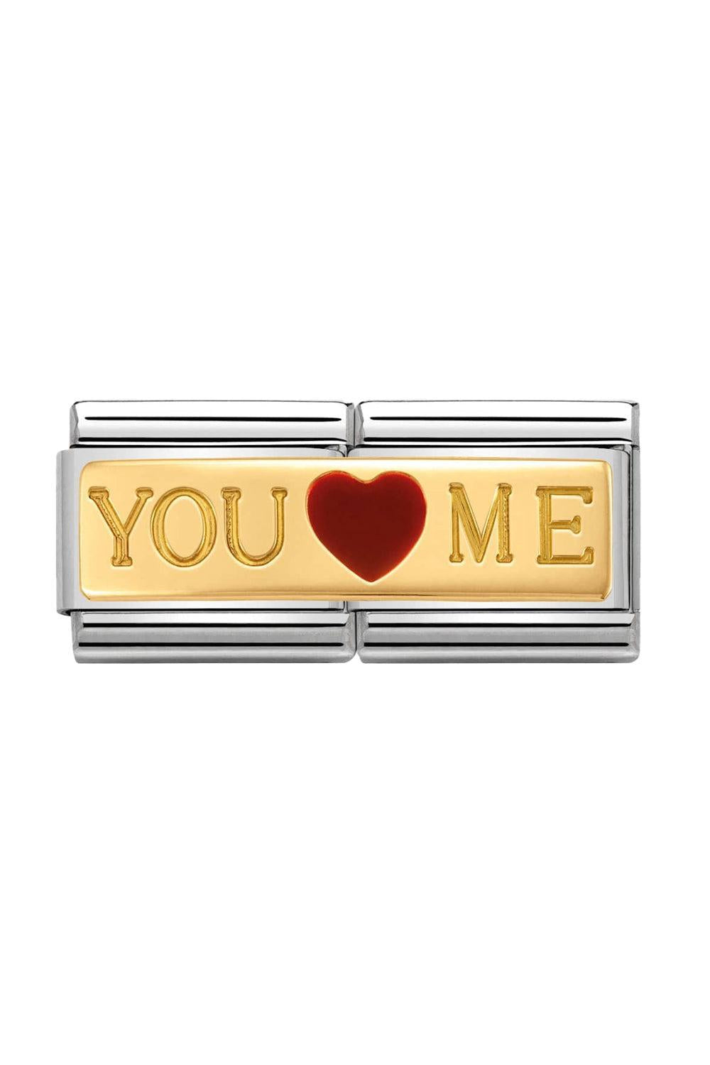 Double Engraved 18k gold You And Me