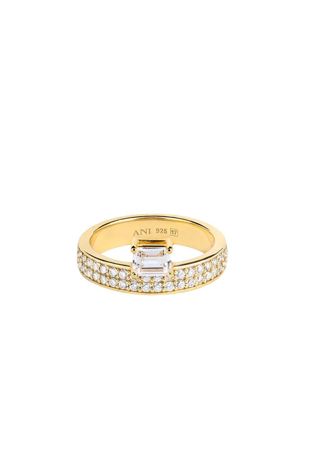 Double Sopra Pavé Emerald ring gold