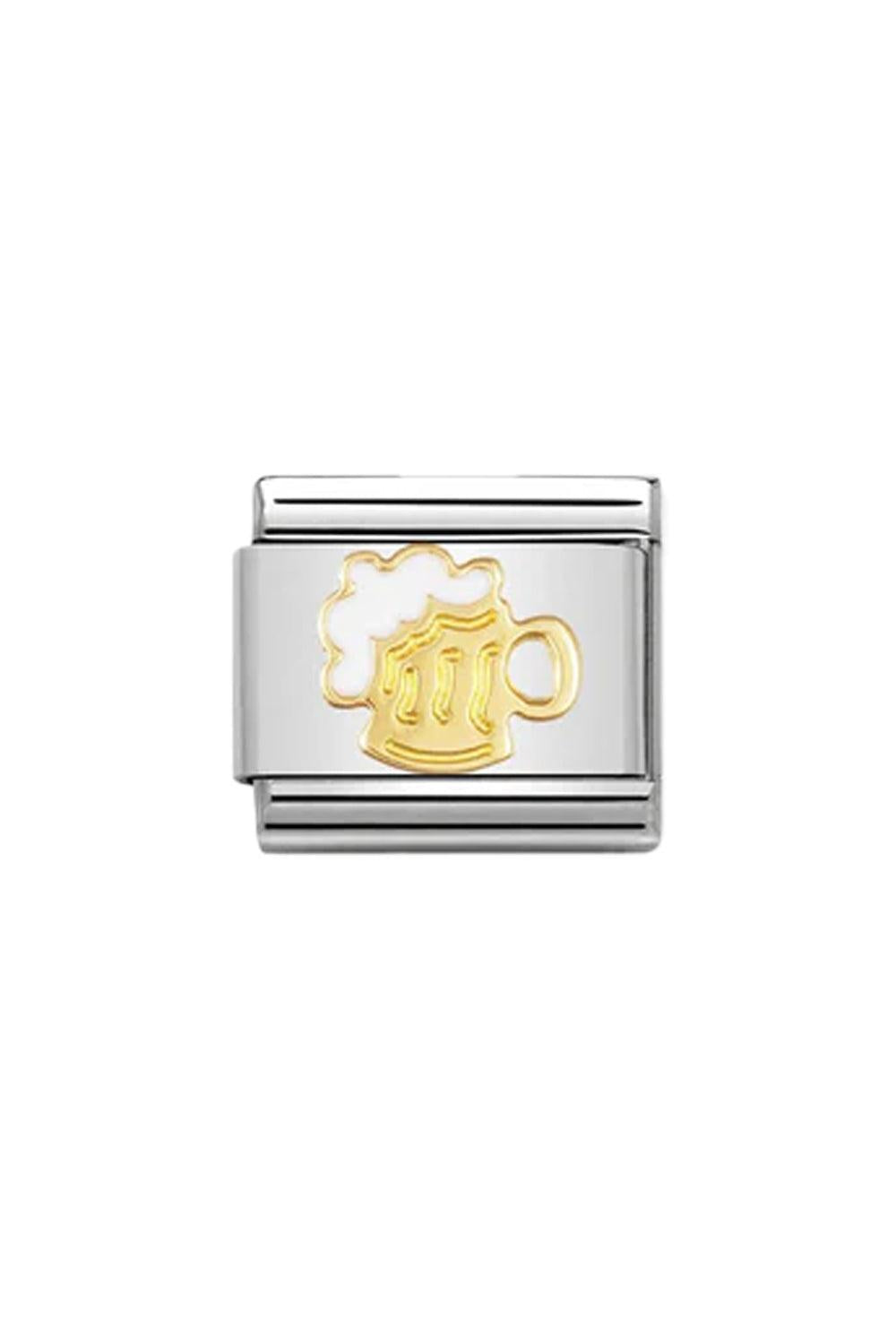 Drinks 18k Gold & Enamel Beer