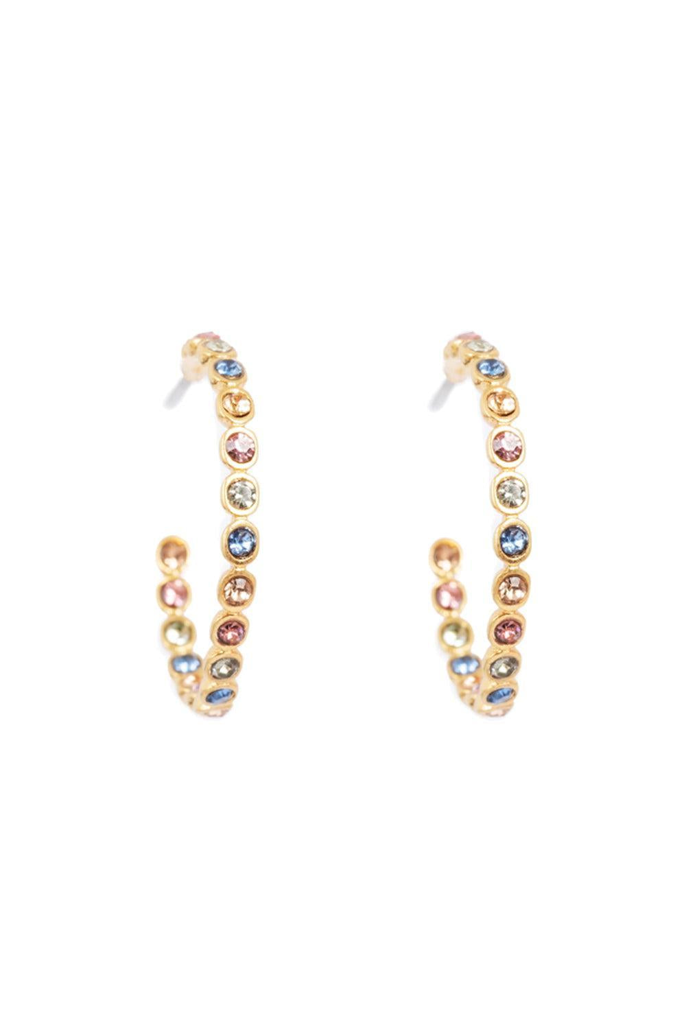 Earrings 20mm Multicolor Vibrance Gold