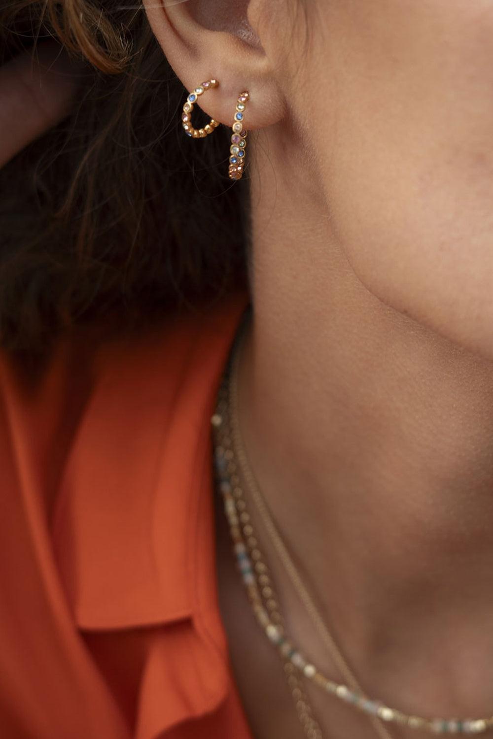 Earrings 20mm Multicolor Vibrance Silver