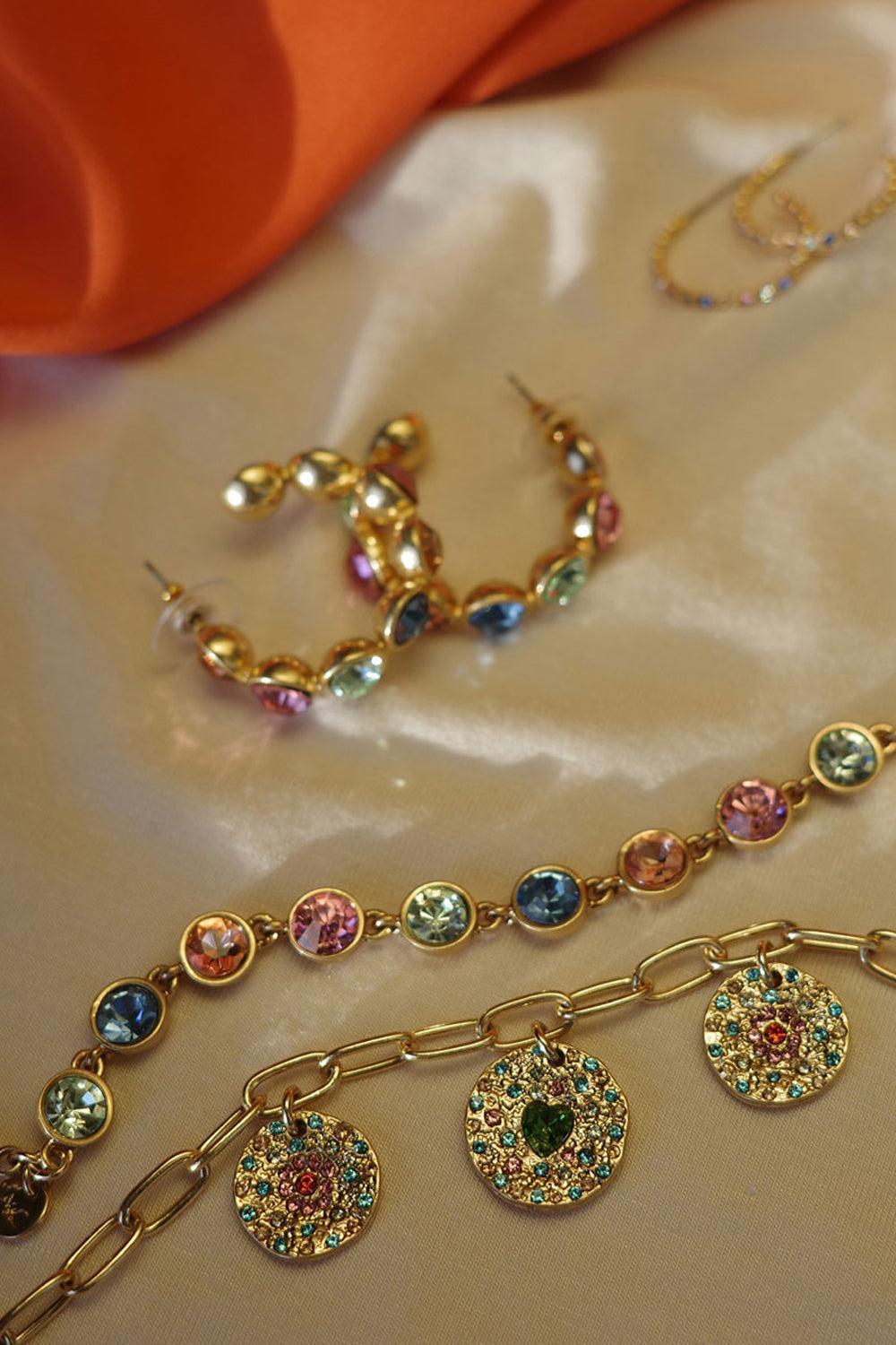 Earrings Big Multi Creol Vibrance Gold