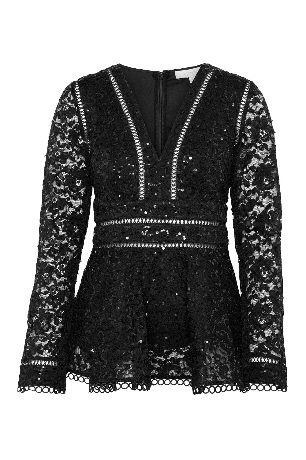 Ellie top Black lace