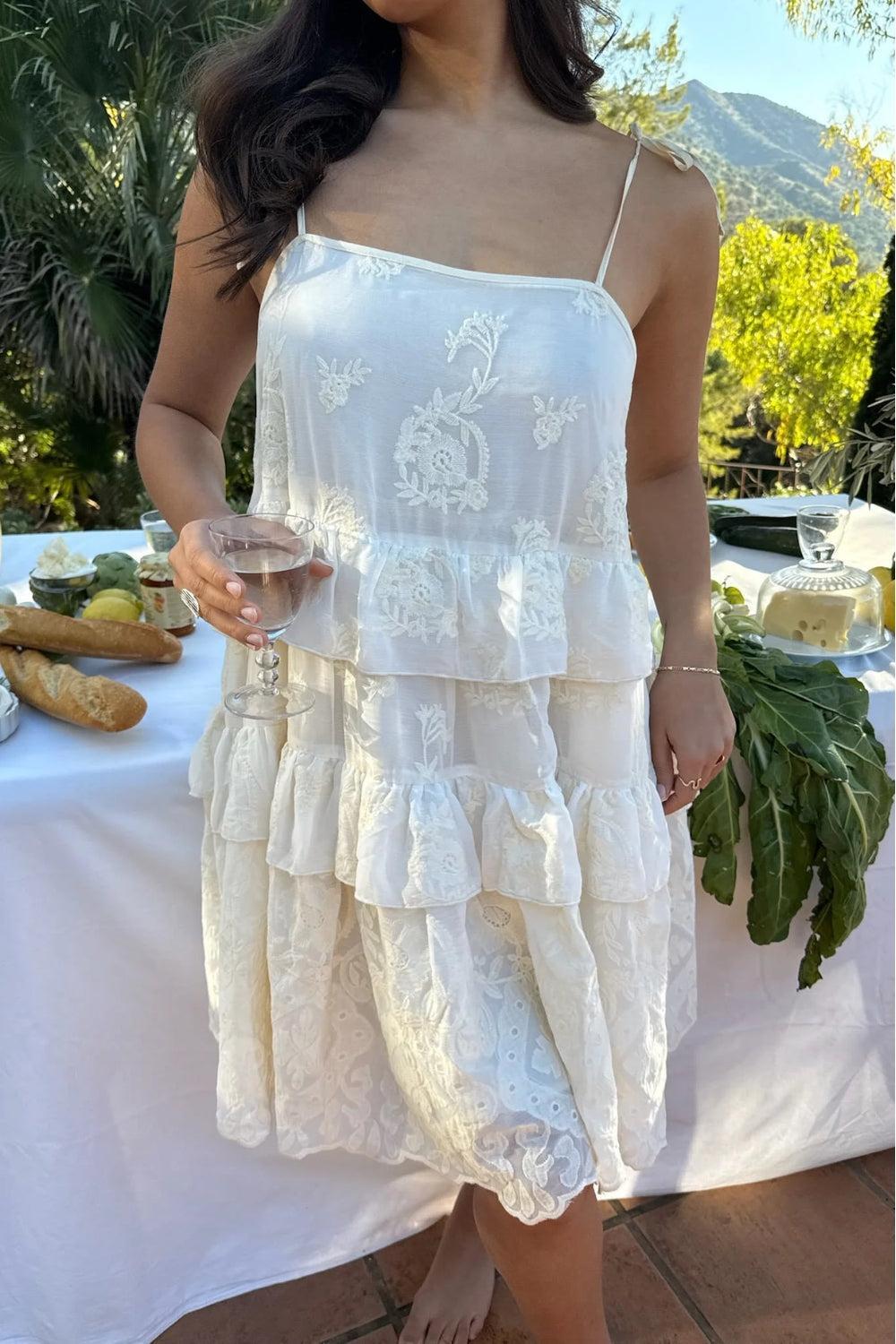 Ellinor Lace Dress Vintage white