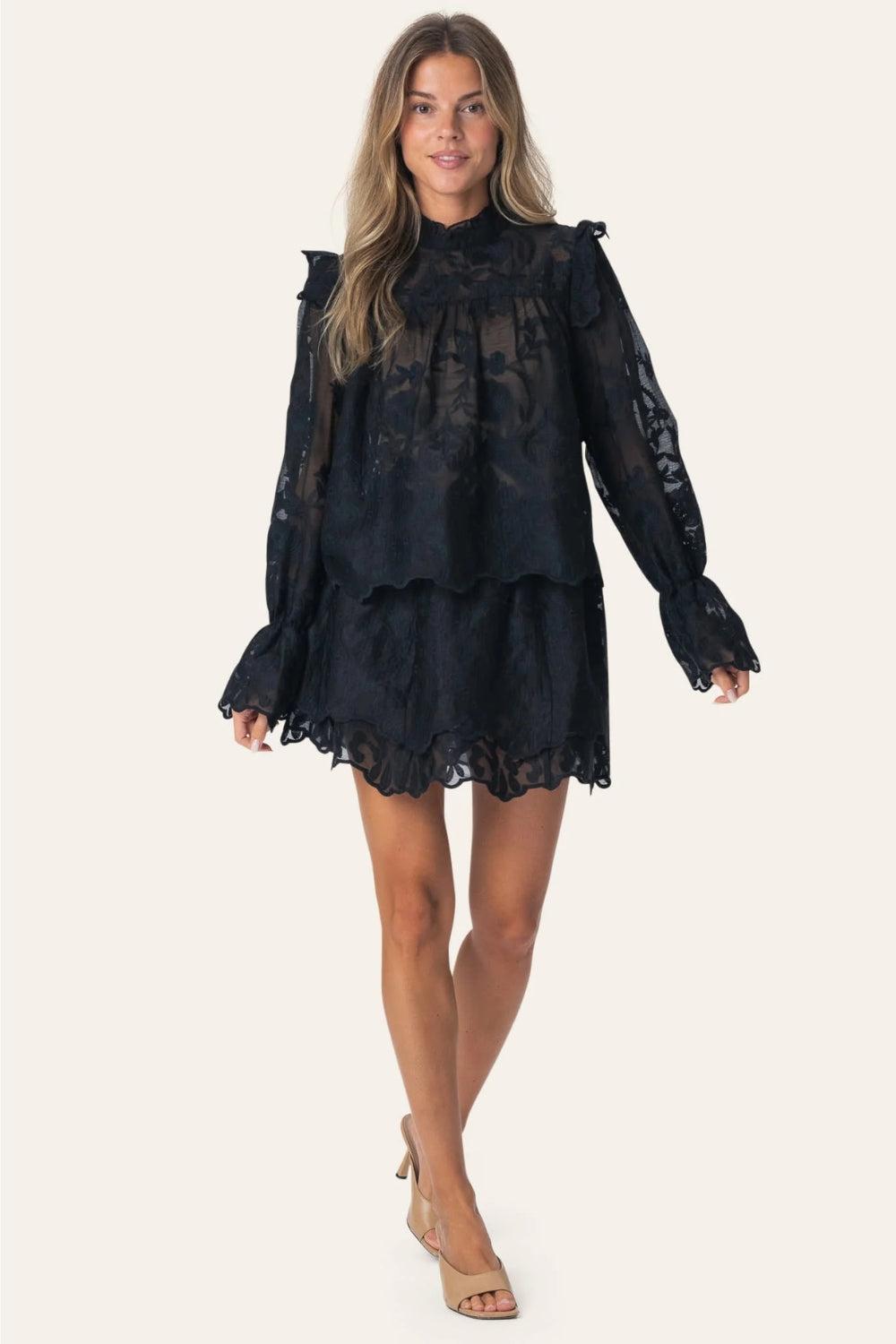 EllinorIC Lace Shirt Vintage Black