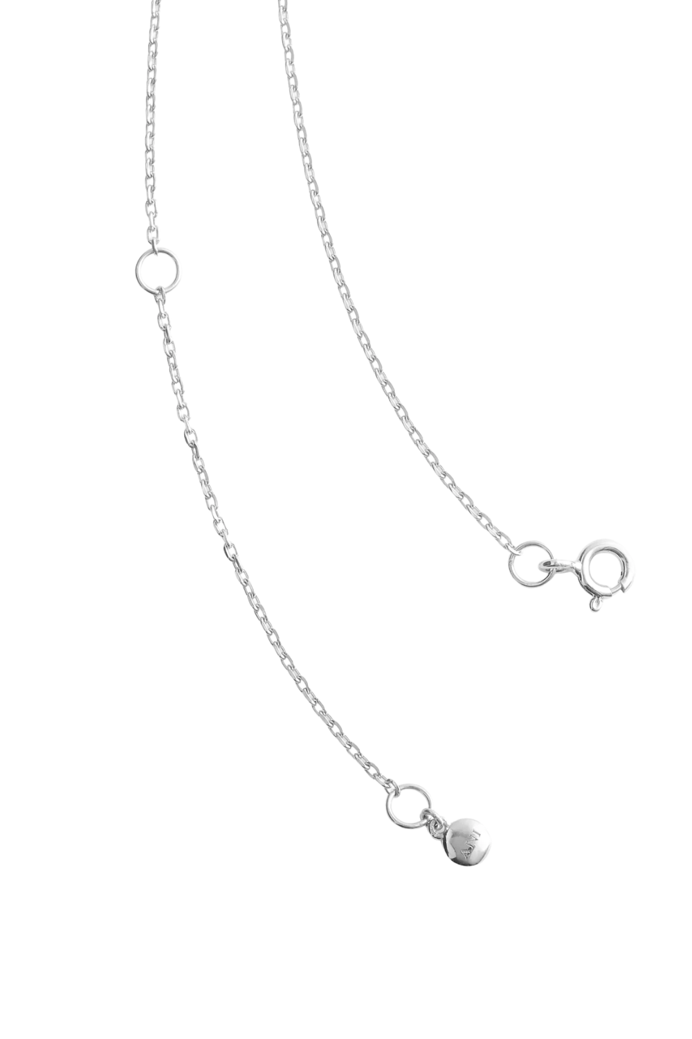 Emerald Chain Necklace Silver