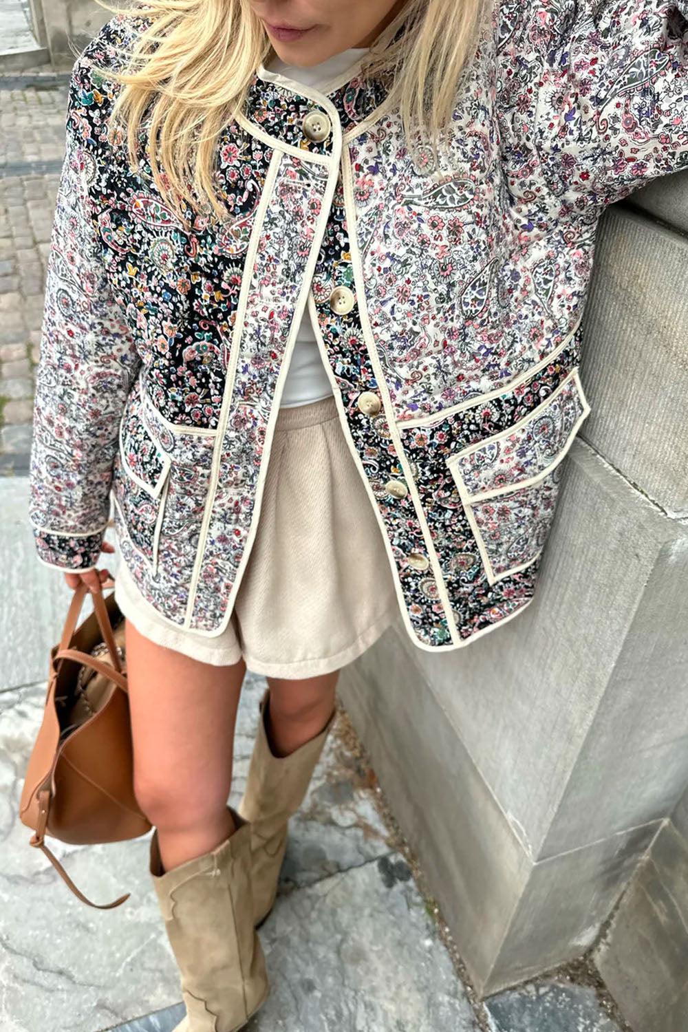 Emmy Quilted Jacket Multi Paisley