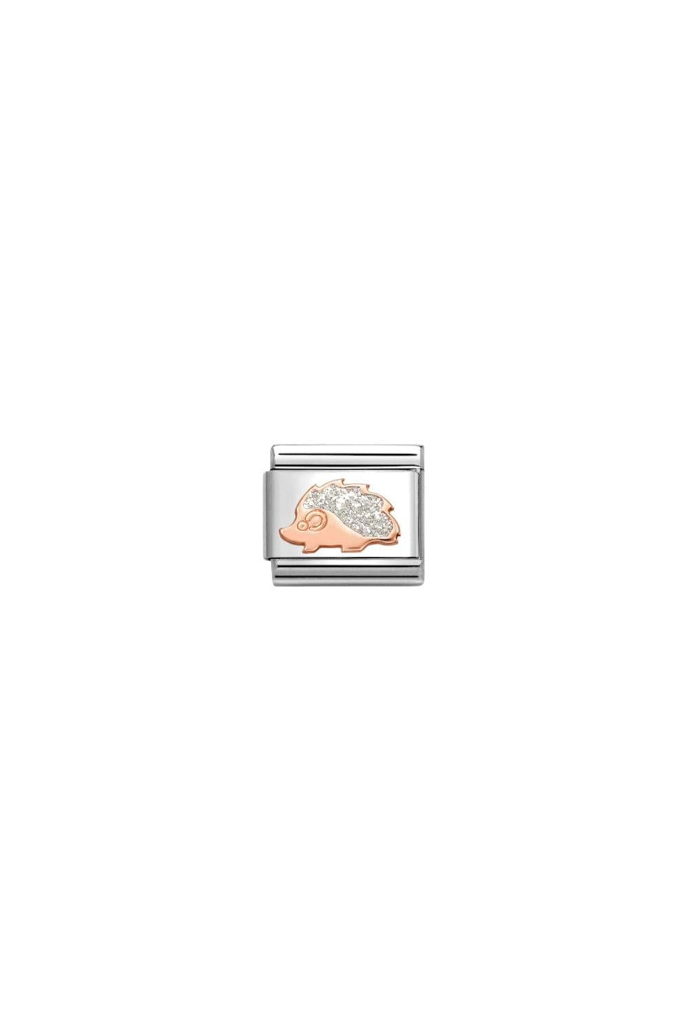 Enamel and 9K Gold Silver Hedgehog