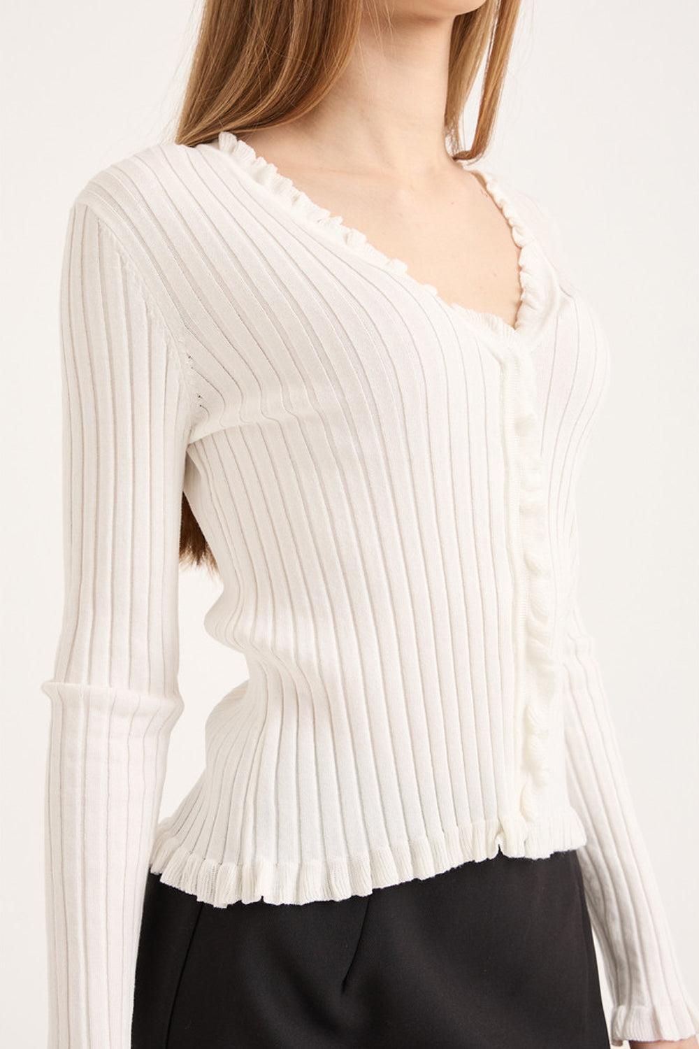 Fabian Cardigan White