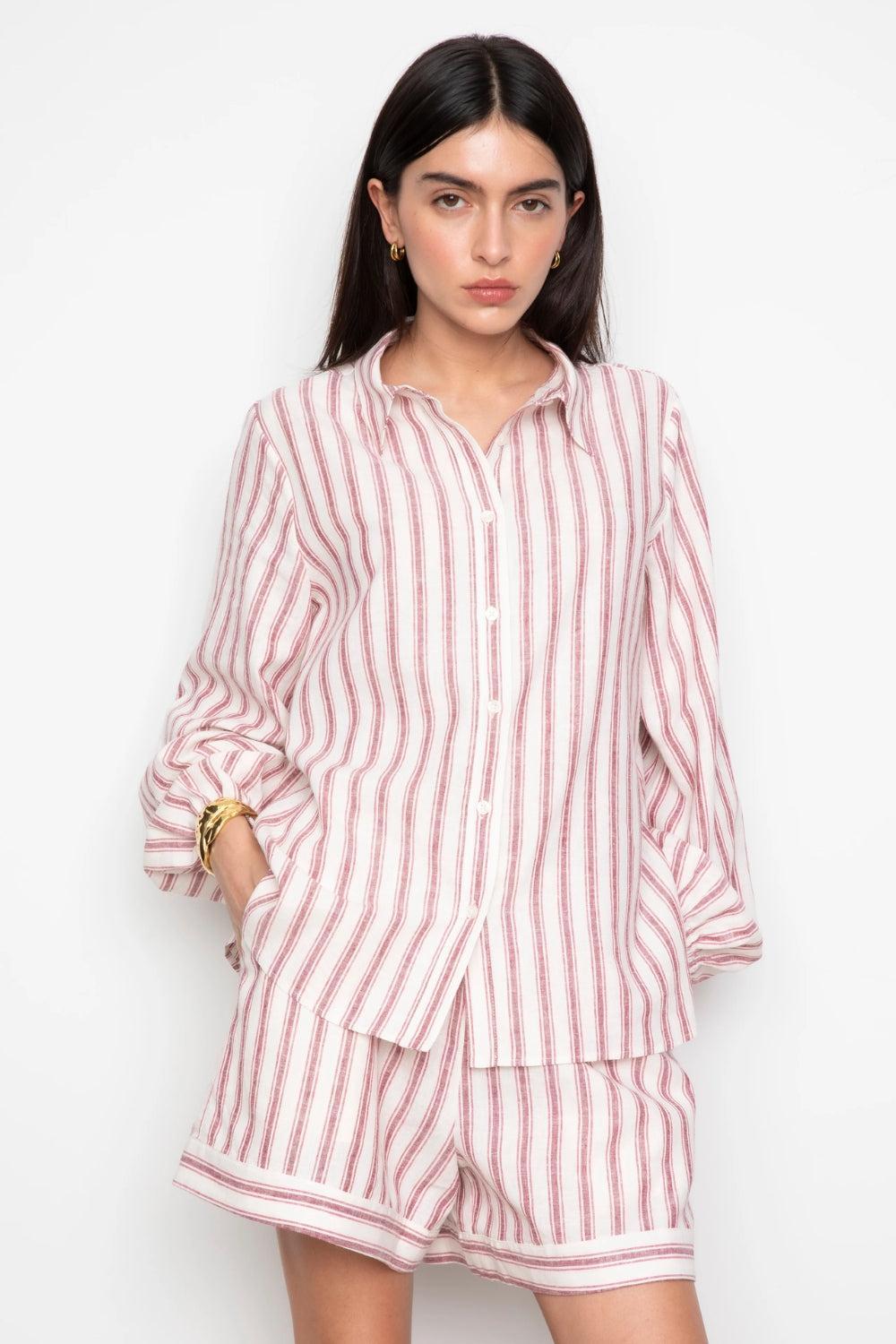 Fable Shirt Berry stripe