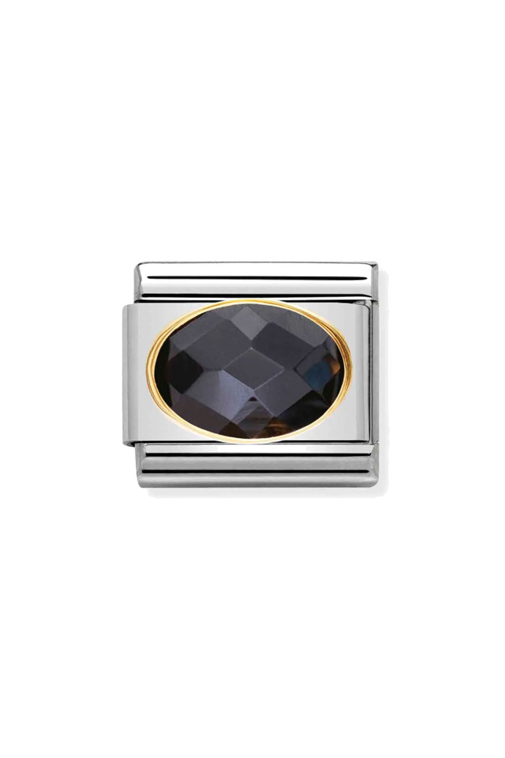 Faceted CZ 18k Gold & CZ Black