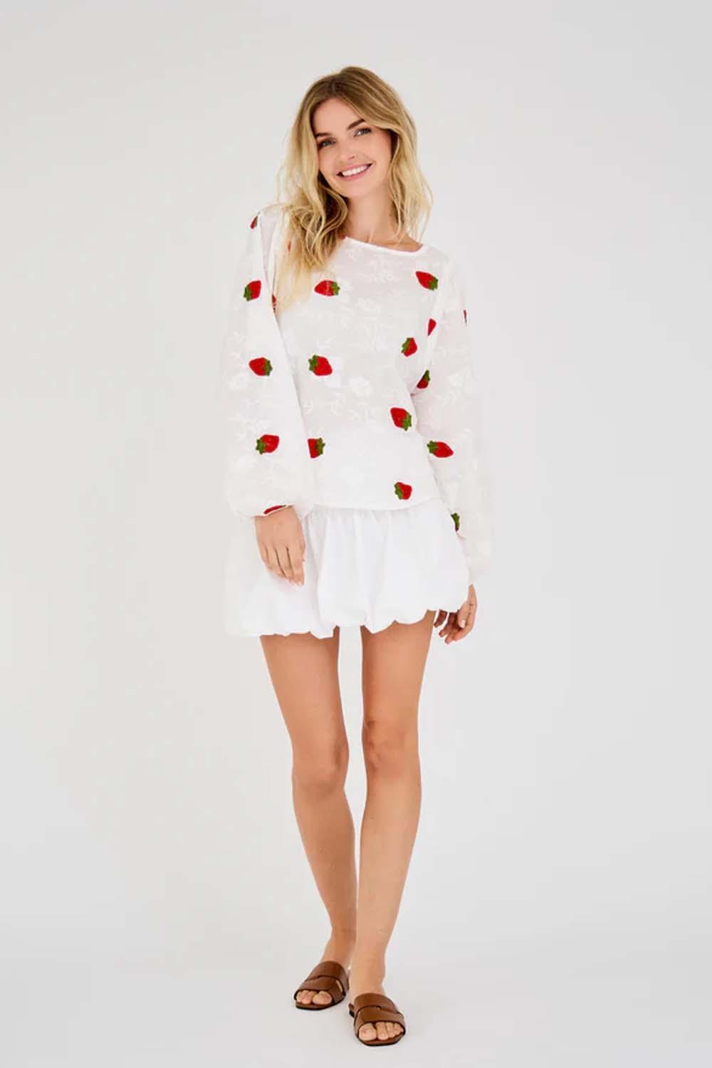 Fia Baloon Skirt White