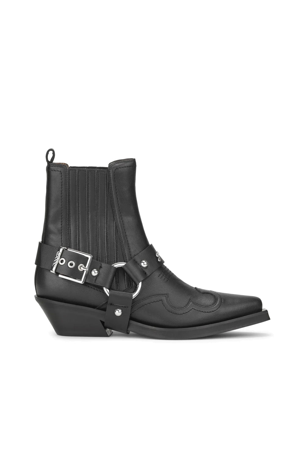 Fitted Chelsea Western Boot Black