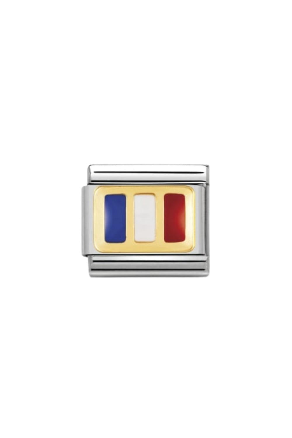 Flag 18k Gold & enamel France