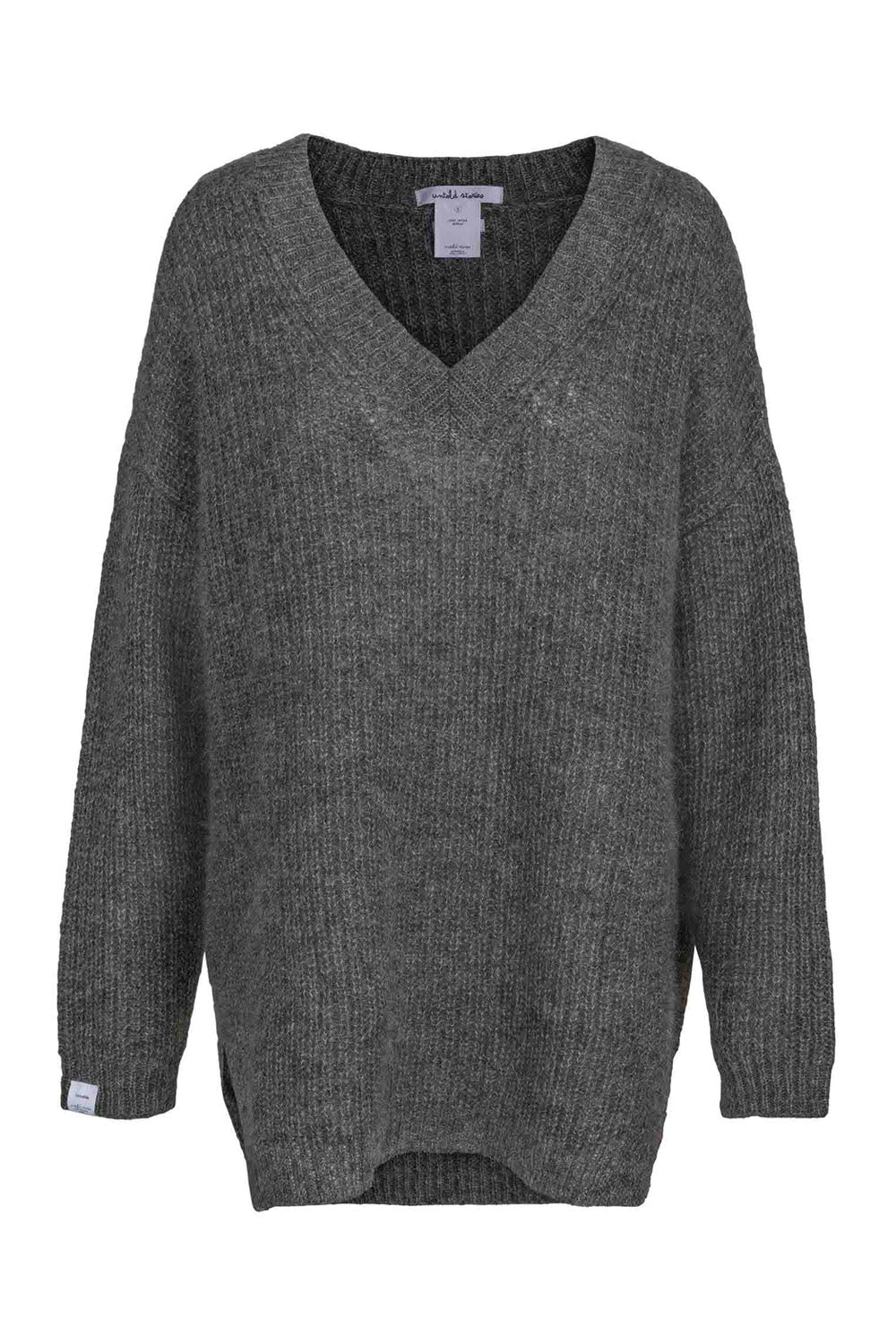 Florie V-neck Sweater Winter Grey