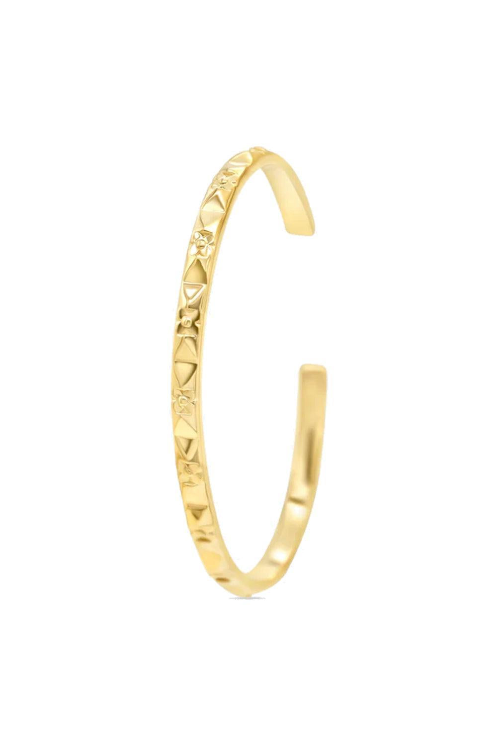Flower Bangle Gold