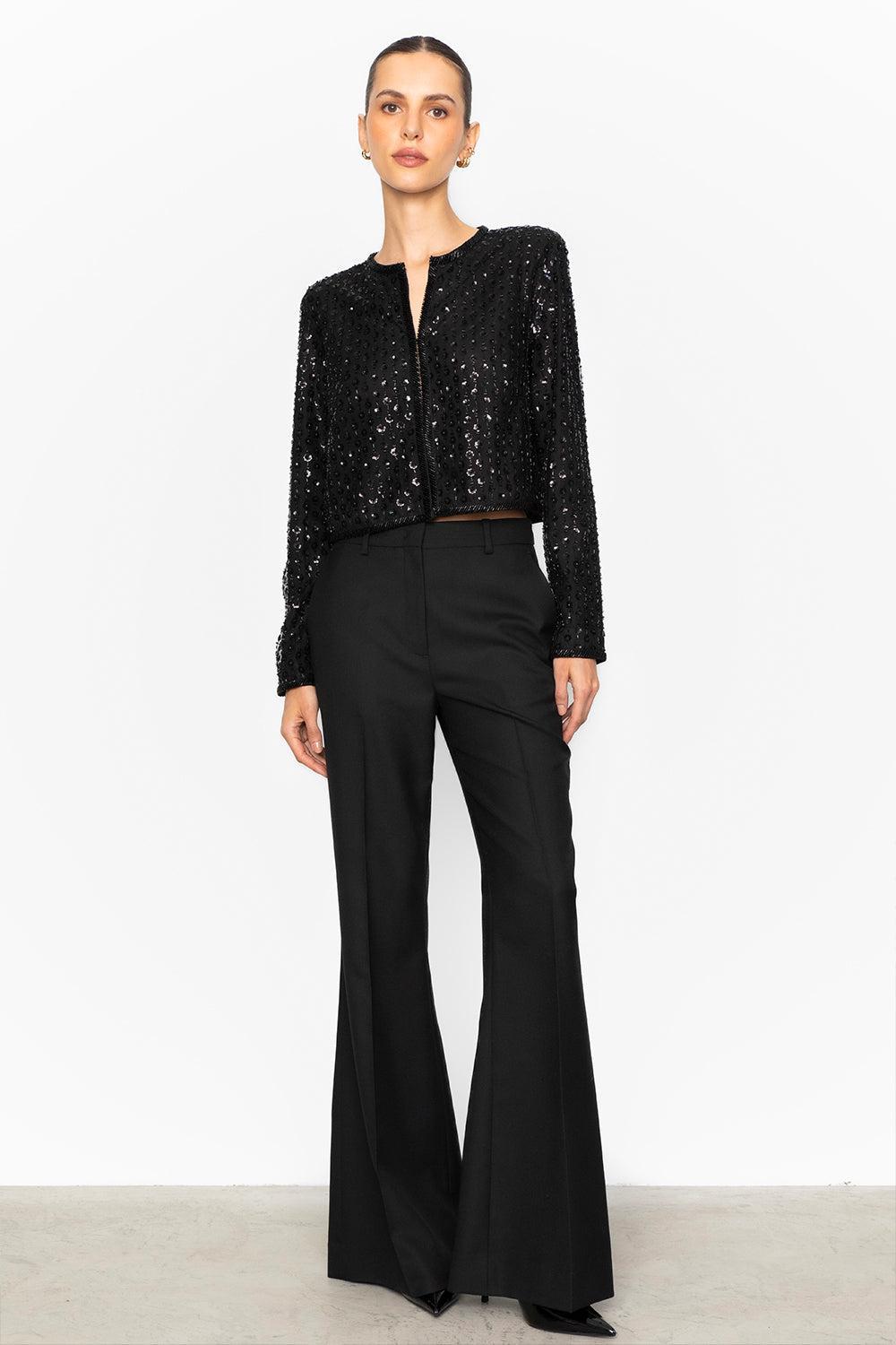 Francine Beaded Jacket Black